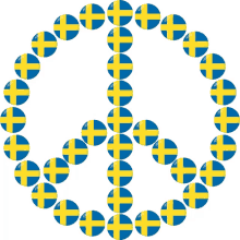sweden flag peace sign peace sign joypixels peace peace symbol