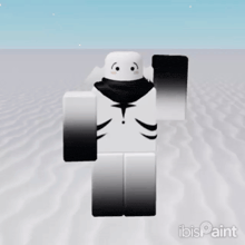 a cartoon character in a tuxedo and scarf has ibis paint written on the bottom right
