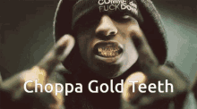choppa mald gold teeth fuck you m iddle finger fuck