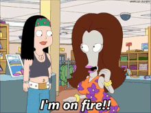roger american dad family guy im on fire