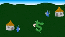 a cartoon of a dragon with a dollar sign in its mouth