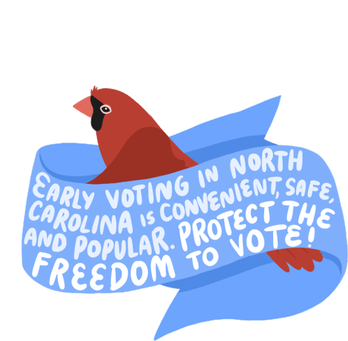 Early Voting In North Carolina Is Convenient Safe And Popular Protect The Freedom To Vote Sticker - Early Voting In North Carolina Is Convenient Safe And Popular Protect The Freedom To Vote North Carolina Stickers