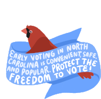 Early Voting In North Carolina Is Convenient Safe And Popular Protect The Freedom To Vote Sticker - Early Voting In North Carolina Is Convenient Safe And Popular Protect The Freedom To Vote North Carolina Stickers