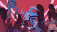 a cartoon drawing of a robot with the letter z on its chest