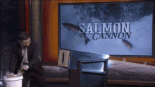Salmon Cannon - Last Week Tonight GIF