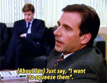 Squeeze Michael Scott GIF - Squeeze Michael Scott The Office GIFs