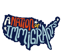 Nation Of Immigrants America Sticker - Nation Of Immigrants America Us Map Stickers