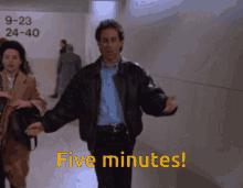 Seinfeld Airport GIF - Seinfeld Airport Running Like A Girl GIFs