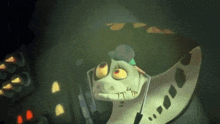 a cartoon drawing of a monster with a hat on
