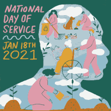 National Day Of Service Jan18th2021 GIF - National Day Of Service Jan18th2021 January18 GIFs