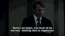 Nothing Here Is Vegetarian GIF - Hannibal Mads Mikkelsen Hannibal Lecter GIFs