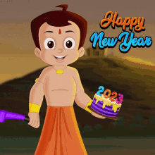 Happy New Year Chhota Bheem GIF