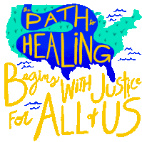 The Path To Healing Begins With Justice Justice For All Of Us Sticker - The Path To Healing Begins With Justice Justice For All Of Us Justice Stickers