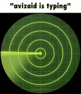 a radar screen with the words " avizaid is typing " on the top