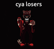 a cartoon of a man holding a life preserver with the words cyanlosers written above him