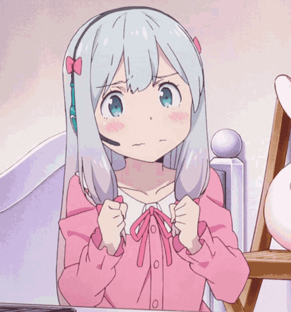 Cute Face Anime GIF - Cute Face Anime Shy - Discover & Share GIFs
