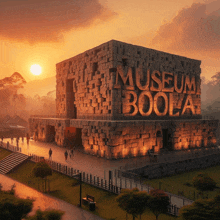 a large stone building with the words museum boola on it