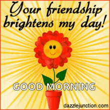 You Friendship Brightens My Day Flower GIF - You Friendship Brightens My Day Flower Brighten GIFs