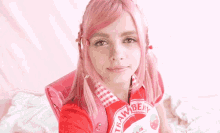 Pink Hair Cosplay GIF - Pink Hair Cosplay Pigtails GIFs