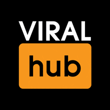 a black background with a yellow sign that reads viral hub