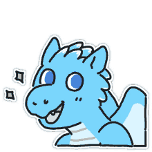 pyonium happy cute wow blue dragon