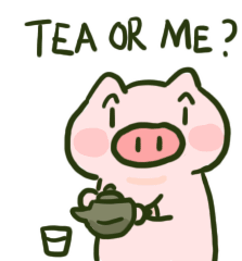Wechat Pig Tea Or Me Sticker