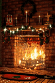 Animated Christmas Fireplace GIFs | Tenor