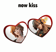a pair of heart shaped glasses with a picture of a girl inside of them