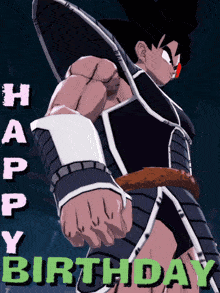a picture of a cartoon character with the words happy birthday below him