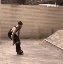 roller blades people are awesome parkour tricks stunt
