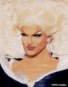 a close up of a woman 's face with t4yce tumblr at the bottom of the image