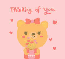 Thinking Of You Hearts GIF - Thinking Of You Hearts Bear GIFs
