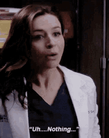 Greys Anatomy Amelia Shepherd GIF - Greys Anatomy Amelia Shepherd Uh Nothing GIFs