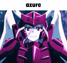 a picture of a purple robot with the word azure below it