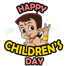 Happy Childrens Day Chhota Bheem GIF - Happy Childrens Day Chhota Bheem Bal Diwas GIFs