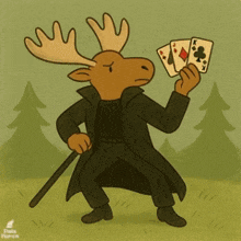 a cartoon drawing of a dog jumping over a pool table
