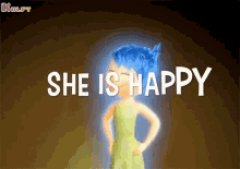 she is happy happy fine gif animated emotions