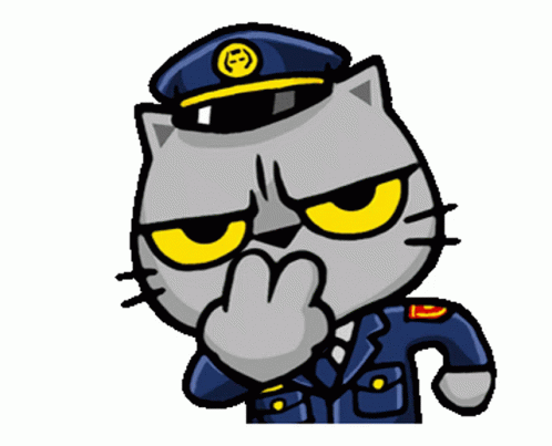 Cat Police Sticker - Cat Police Eyes On You - Discover & Share GIFs