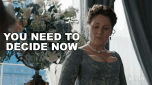 You Need To Decide Now Ruth Gemmell GIF - You Need To Decide Now Ruth Gemmell Lady Violet Bridgerton GIFs