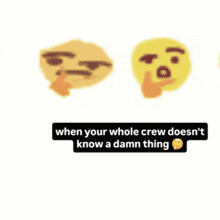 a man wearing headphones and a face mask says when your whole crew does n't know