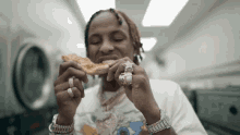 eating rich the kid easy pizza hungry