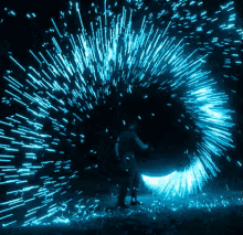 Blue Lightshow GIF - Blue Spiral Lightshow GIFs
