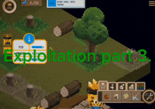 a screenshot of a video game with the words exploitation part 3
