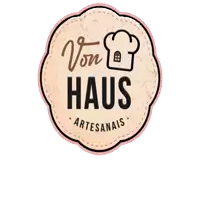 a logo for von haus artesanais has a chef 's hat and a house on it