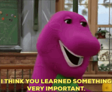 Barney I Think You Learned Something Very Important GIF - Barney I Think You Learned Something Very Important Lesson GIFs