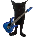 Cat Guitar Sticker - Cat Guitar Awesome Stickers