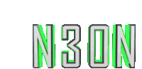 the word n30n is written in green and white on a white background .