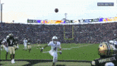 a football game is being broadcast on cbs