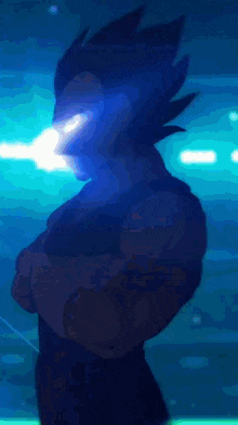 a blue background with a person 's face visible