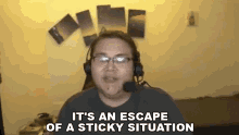 Its An Escape Of A Sticky Situation Caleb Sullivan GIF - Its An Escape Of A Sticky Situation Caleb Sullivan Myflin GIFs